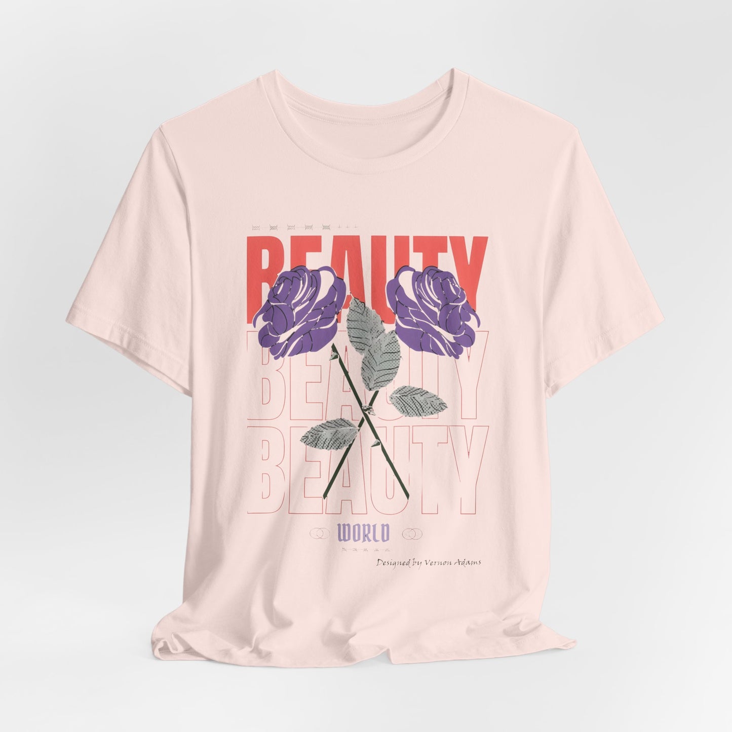 Streetwear Beauty World with purple rose