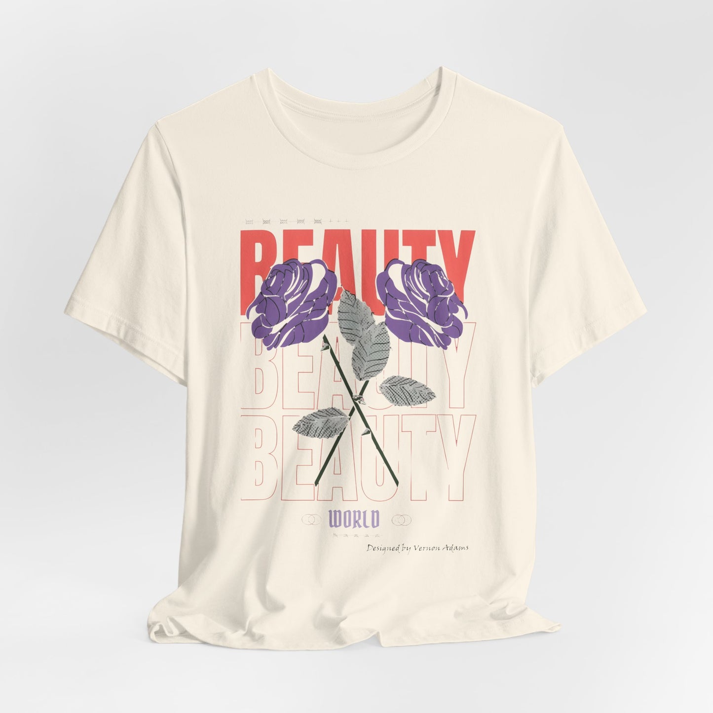 Streetwear Beauty World with purple rose