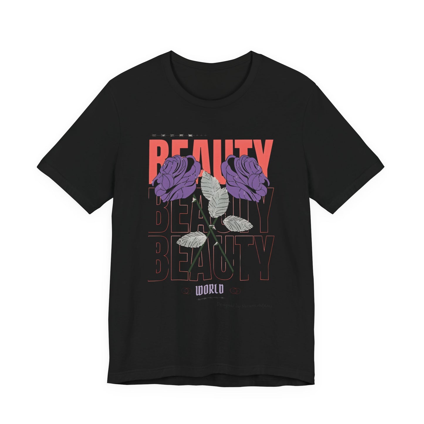 Streetwear Beauty World with purple rose