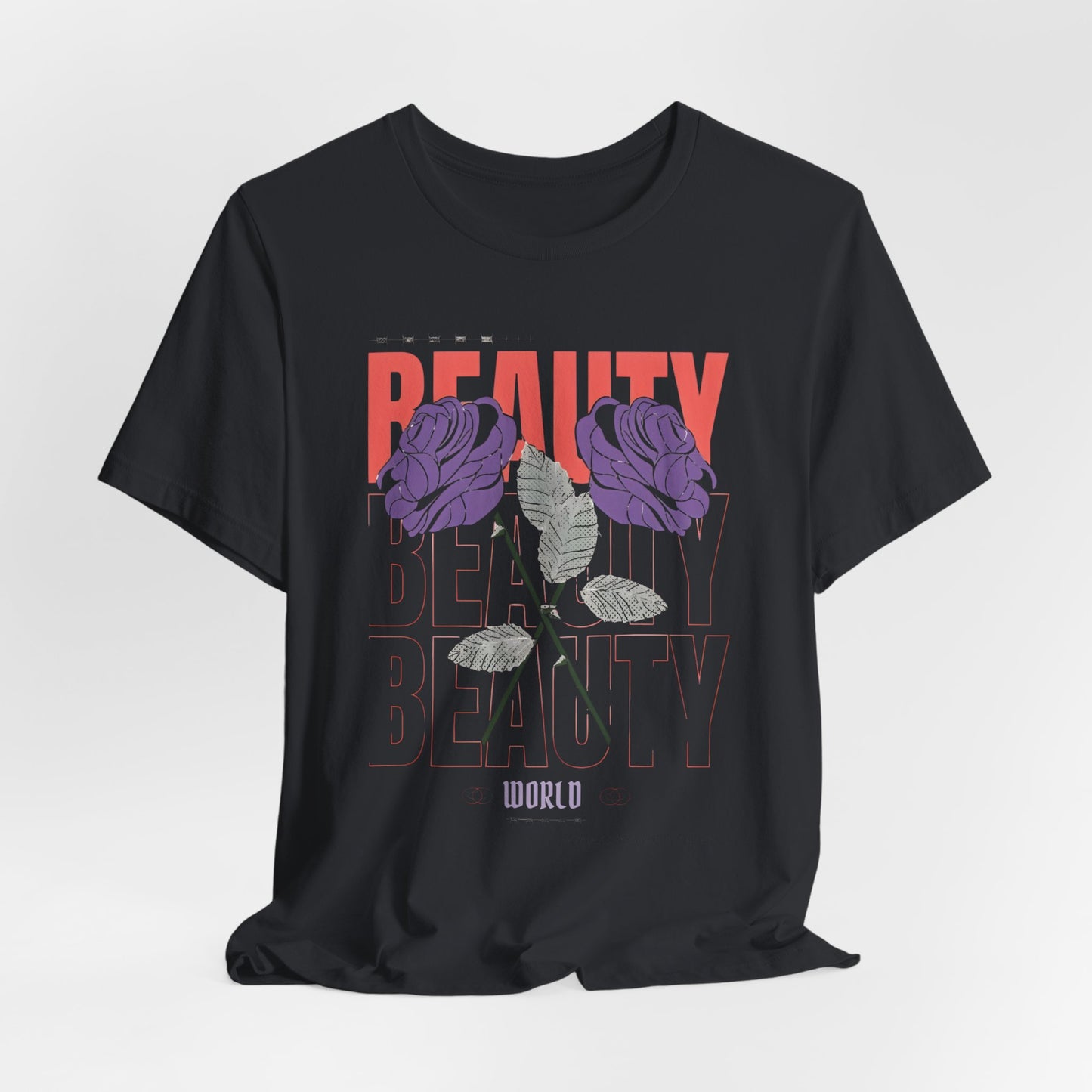 Streetwear Beauty World with purple rose