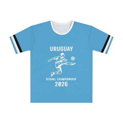 Uruguay Soccer Player 2026 Global Championship T-Shirt | Light Blue Football Tee