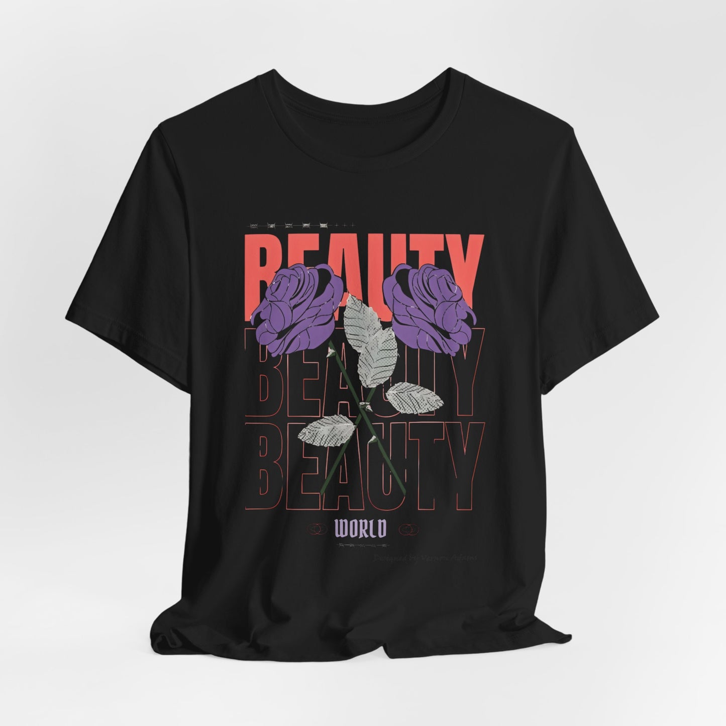 Streetwear Beauty World with purple rose