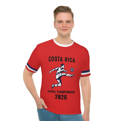 Costa Rica Soccer Player T-shirt | Global Championship 2026, Red Jersey