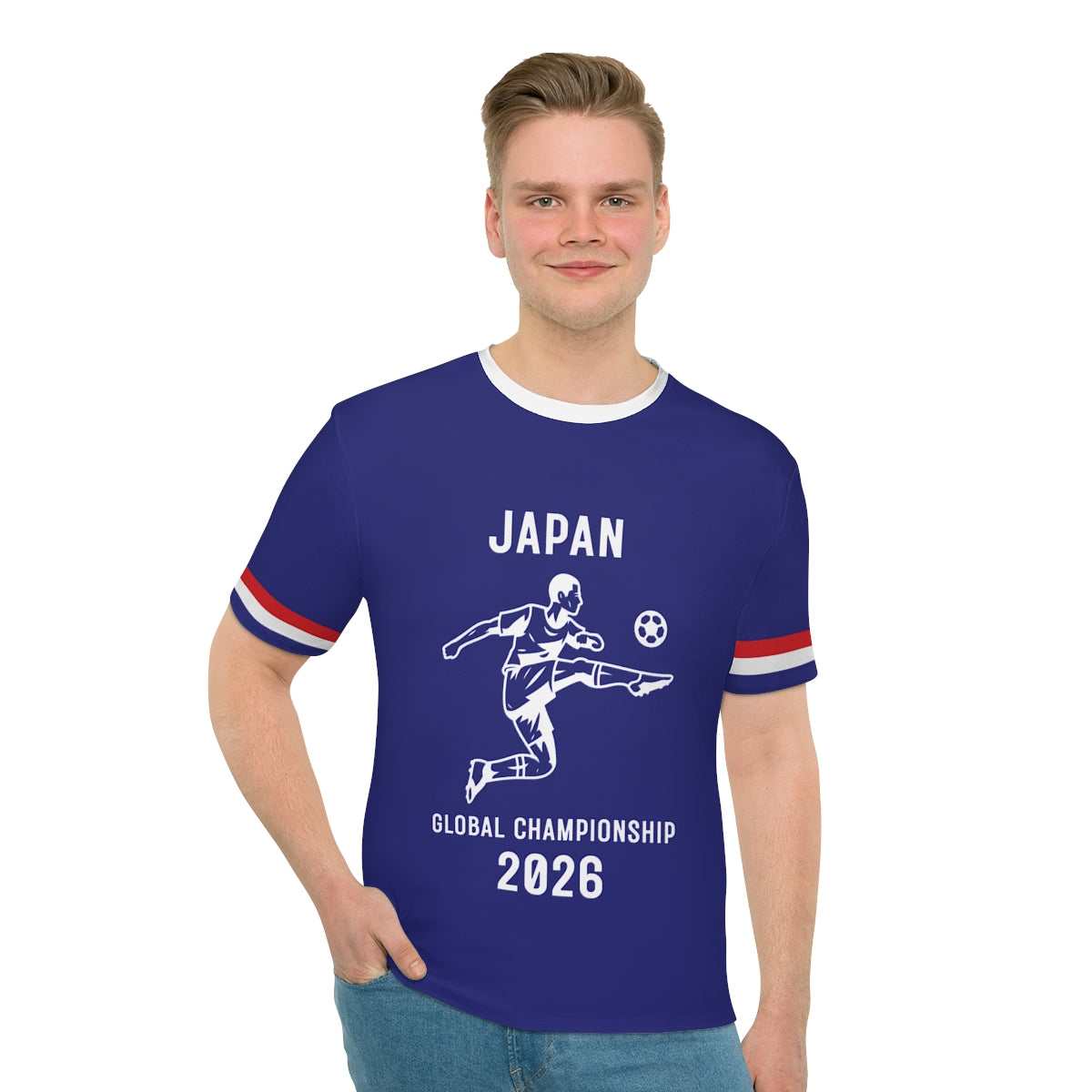 Japan Soccer Player 2026 Global Championship T-Shirt | Blue Football Tee