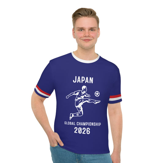 Japan Soccer Player 2026 Global Championship T-Shirt | Blue Football Tee