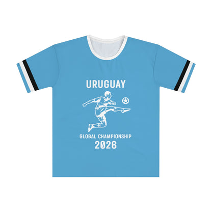 Uruguay Soccer Player 2026 Global Championship T-Shirt | Light Blue Football Tee